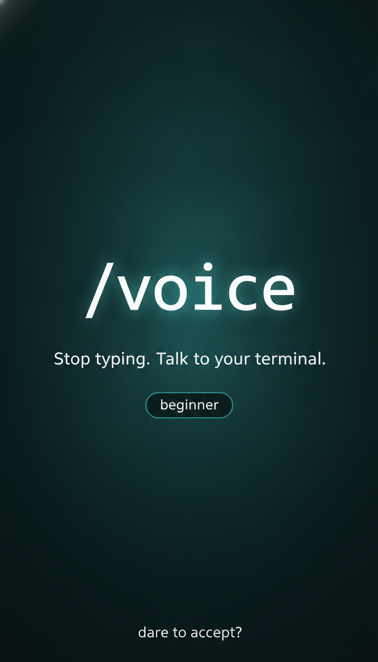 Title card for the /voice short
