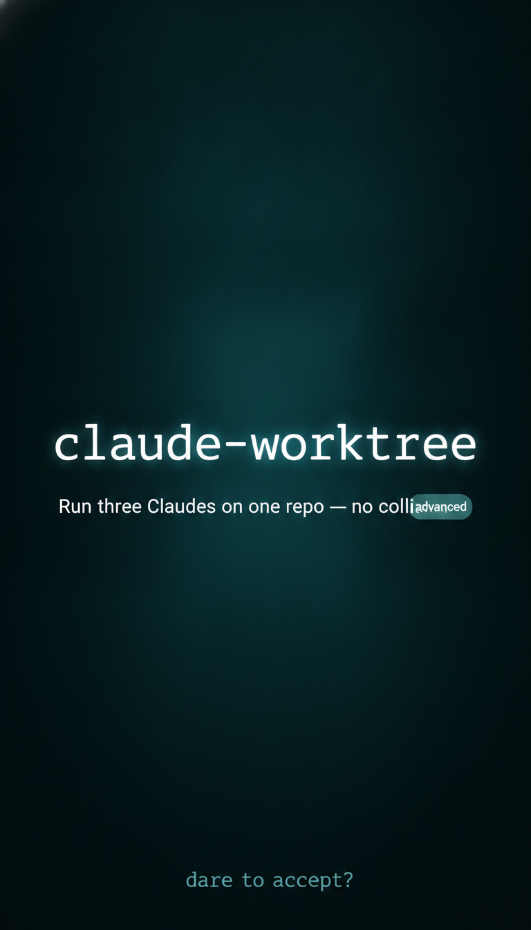 Title card for the claude-worktree short