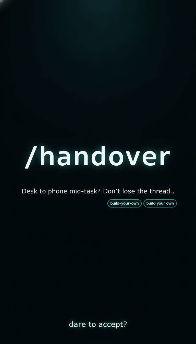 Title card for the /handover shortcut short