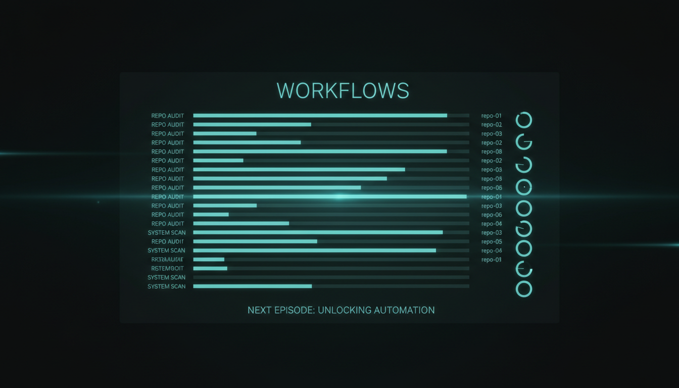 The /workflows view with twenty agents running in parallel