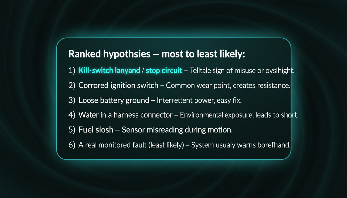 The six ranked causes of the silent stall, kill-switch at the top.